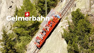 Gelmerbahn Roller coaster🇨🇭The scariest funicular in Switzerland leading to the blue lake [upl. by Quinn]