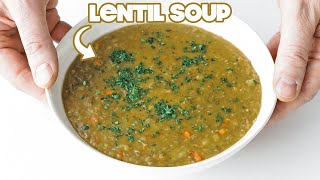 Homemade Lentil Soup Recipe [upl. by Oikim]