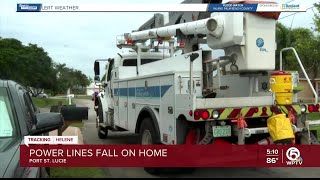 Residents evacuated after downed power poles in Port St Lucie [upl. by Alston530]