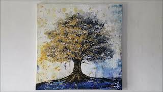 Arbre en couleurs  quotLarbre dorquot  Passion Peinture [upl. by Eves]