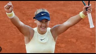 RolandGarros 2024  La jeune Mirra Andreeva fait chuter la numéro 2 mondiale Aryna Sabalenka [upl. by Leirraj]