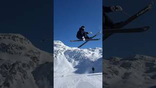 Following around Nicola Bolinger on a bluebird day at Corvatsch Park 😍🔥☀️ freeski viral yt [upl. by Gerger]