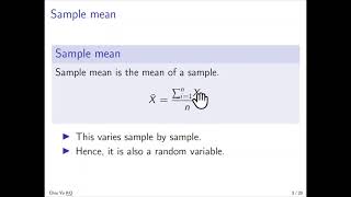 Sampling distribution  sample mean [upl. by Summons453]