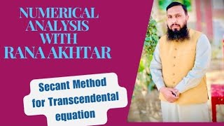 Secant Method  for Transcendental equation [upl. by Mayhs148]