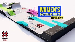 Womens Skateboard Street Elimination FULL COMPETITION  X Games Chiba 2022 [upl. by Ydrah]