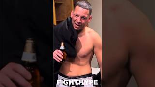 Nate Diaz IMMEDIATELY AFTER BEATING Jorge Masvidal CELEBRATES with a BEER [upl. by Naginnarb829]