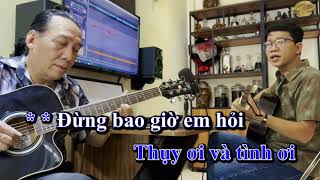 Khúc Thụy Du  KARAOKE Tone Nam Guitar [upl. by Casteel]