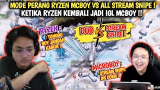 MODE PERANG  RYZEN MCBOY VS ALL STREAM SNIPE DI EVEN RPA 10 PUBG DUO TENGIK PANIKK KAH [upl. by Andrei]