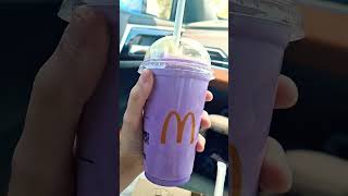 Taste review of the grimace shake mcdonalds grimaceshake [upl. by Anitel66]