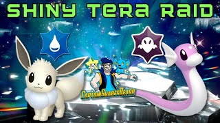 Live Hosting Shiny Eevee and Dratini tera raid shorts shinypokemon [upl. by Oiciruam]