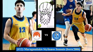 Maragoudakis Ioannis 301pt 9reb 5as 4stl U18Peristeri BC vs Rising Star North181223 [upl. by Notle]