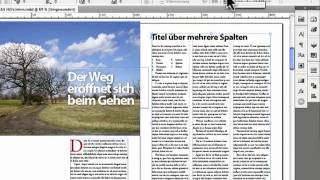 Neu in InDesign CS5 Über und in mehreren Spalten [upl. by Sarat]