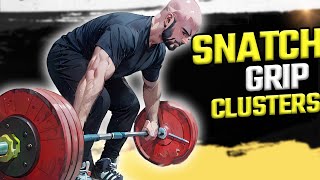 Snatch Grip Deficit Clusters Workout Vlog [upl. by Grider833]