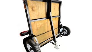 FoldnStore Standing Motorcycle Utility Trailer Upright [upl. by Ailehs414]