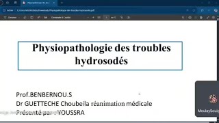 physiopathologie des troubles hydrosodés [upl. by Tiny]