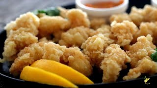 Calamar Croustillant  How to make Restaurant Style Fried Calamari [upl. by Etnauj]