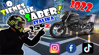 LO QUE TIENES QUE SABER DE LA ITALIKA 250Z 2022 [upl. by Ennairak]