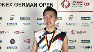 Ng Ka Long Angus wins German Open 2023  Postmatch interview [upl. by Ahsila]