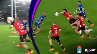 Leicester Faingaanuku brilliant offload in the Super Rugby Pacific Final [upl. by Ingar]