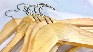 Are they junk AmazonBasics Wood Clothes Hangers Review [upl. by Etnovahs]