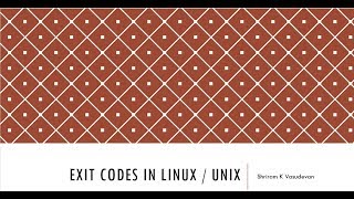 Exit Codes in Linux [upl. by Eelra]