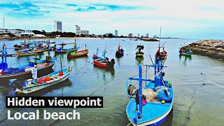 Hidden viewpoint in Chaam  Local beach near Hua Hin  Bang Sai Yoi Beach  Phetchaburi Travel [upl. by Gyatt577]