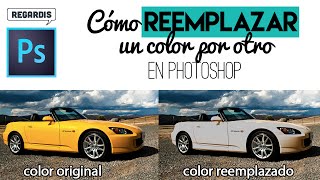 Cómo reemplazar un color por otro en Photoshop  Tutorial de Photoshop [upl. by Lorou]