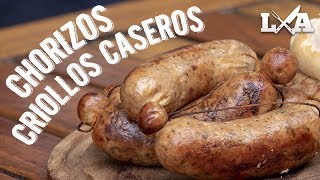 Los Mejores Chorizos Criollos Caseros  Receta de Locos X el Asado [upl. by Adeys605]