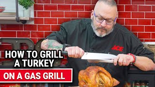 How To Grill A Turkey On A Gas Grill  Ace Hardware [upl. by Eltsyek221]