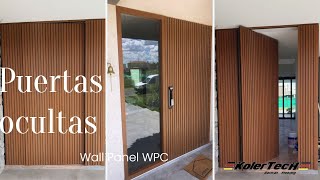 Puertas ocultas con revestimiento exterior acanalado Wall Panel WPC de Kolertech [upl. by Lledniuq404]