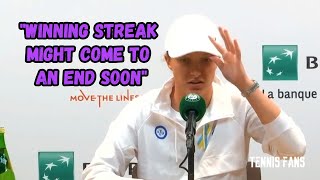 Iga Swiatek quotWinning streak might come to an end soonquot  Roland Garros 2022 HD [upl. by Benkley]