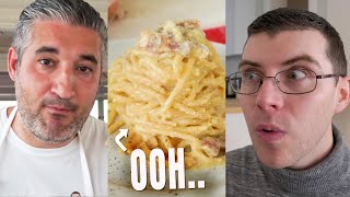 Pro Chef Reacts To Vincenzos Plate SPAGHETTI CARBONARA [upl. by Dadinirt781]