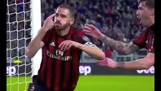 Leonardo Bonucci celebrates at the Juventus stadium  31032018 [upl. by Waers]