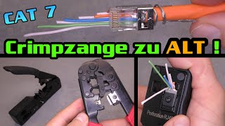 RJ45Stecker auf ein CAT 7 Verlegekabel crimpen  PassThrough [upl. by Hump]