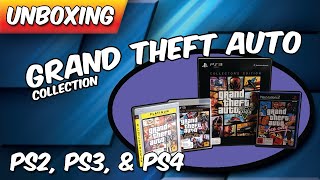 Unboxing Grand Theft Auto Vice City GTA IV and GTA V PS2 amp PS3 [upl. by Letnohc213]