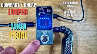 Cheap LOOPER  TUNER Pedal  Lekato Looper  DemoReviewTutorial [upl. by Uis]