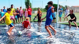 PARTIDO RESBALADIZO DE FUTBOL Europa VS LatinoAmerica [upl. by Nolra]