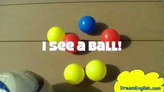 I See a Ball Childrens Song  Learn Colors  Babies Toddlers Kindergarten [upl. by Harragan]