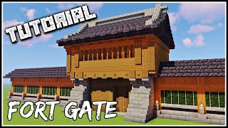 How To Build A Japanese Fort Gate  Minecraft Tutorial [upl. by Xad]