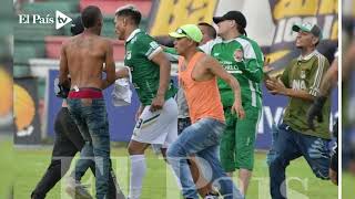 Golpearon a Máyer y a Teo el video de la trifulca luego de la derrota del Deportivo Cali en Tuluá [upl. by Leasia]