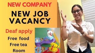 New Job Vacancy for Pwds Somiya Tiwari job deafjob job for deaf [upl. by Adlanor]