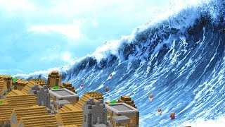 MINECRAFT TSUNAMI DESTROYS CITY [upl. by Ivy364]