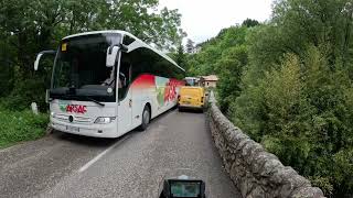 Leaving Aubenas France in Ardeche region headed up to Mézilhac With wife aboard [upl. by Latouche]