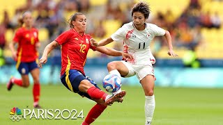 Spain come back top Japan 21 in soccer after Aoba Fujino stunner  Paris Olympics  NBC Sports [upl. by Seen]