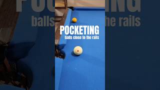 POCKETING balls close to the rails 8ball 8ballpool 9ball 10ball billiards snooker pool [upl. by Kendell]