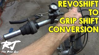 Replacing Shimano Revoshift With SRAM Grip Shift Shifters [upl. by Ilujna]