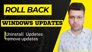 How to uninstall windows updates  How to roll back a windows update [upl. by Noiramed]