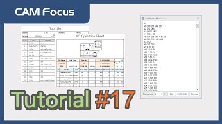 CAM Focus Tutorial 17Output NC file and reports [upl. by Swor381]