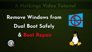 Remove windows from dual boot and repair Ubuntu GRUB [upl. by Eihs548]