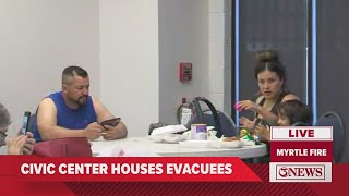 Aransas Pass hosts fire evacuees at civic center [upl. by Esele]